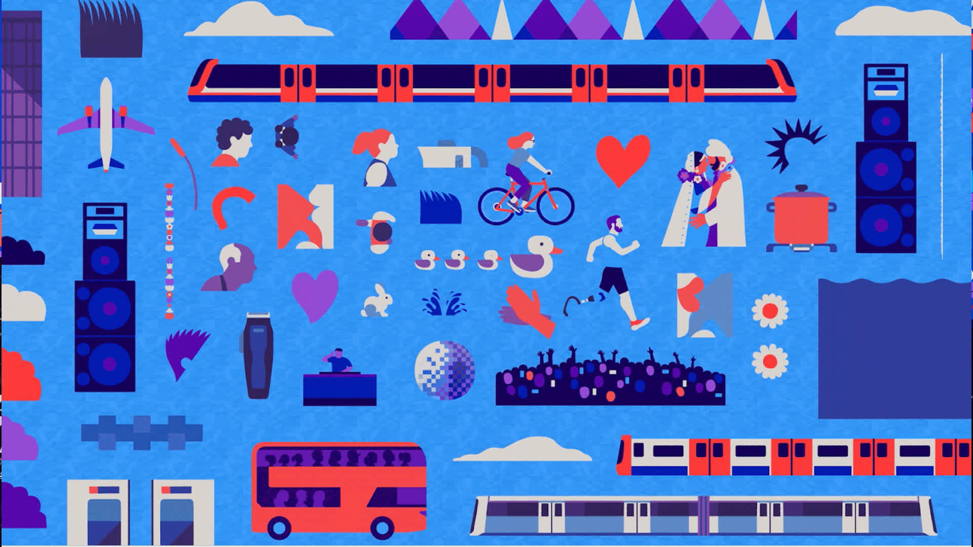 A collage of TfL graphics