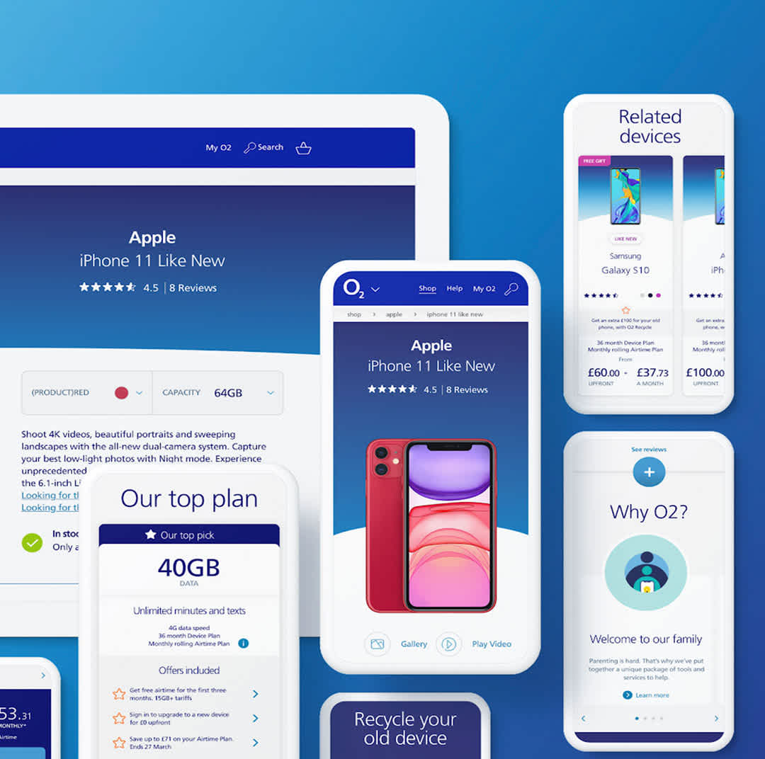 O2 online shop redesign