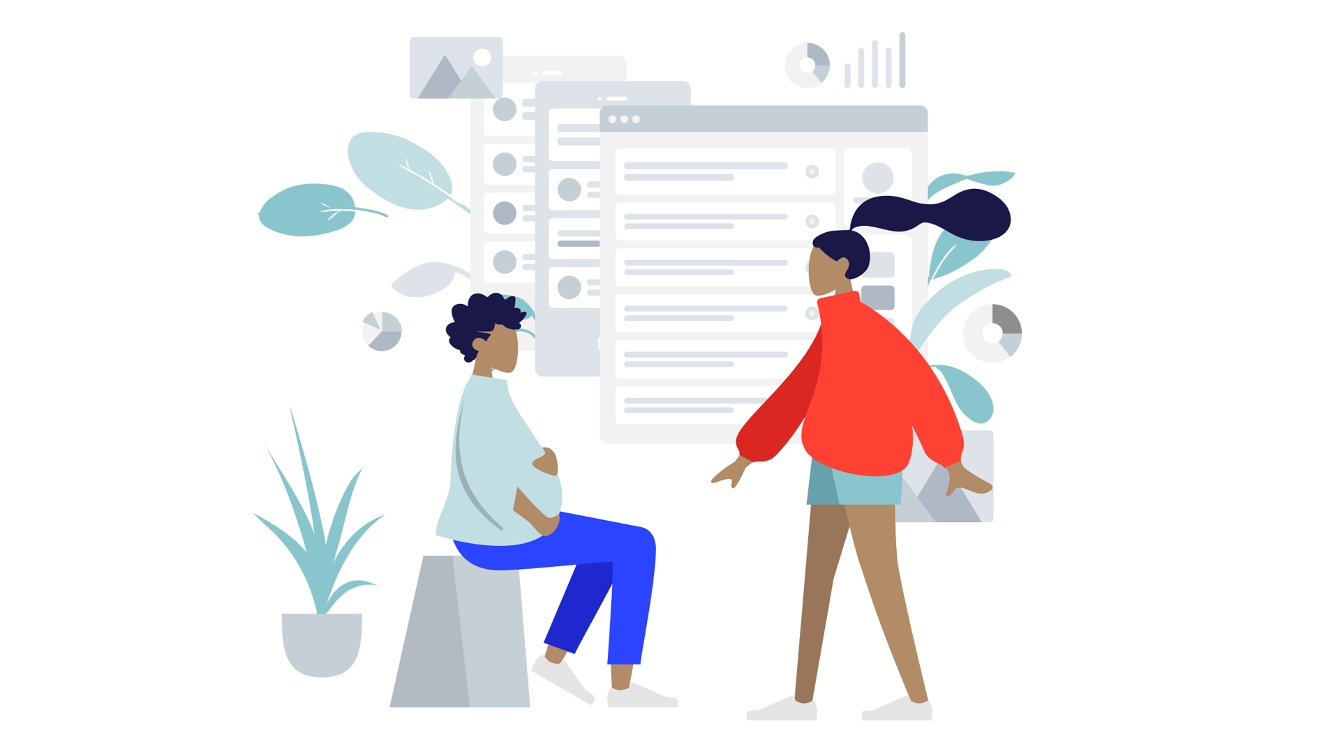 Illustration showing good design practices