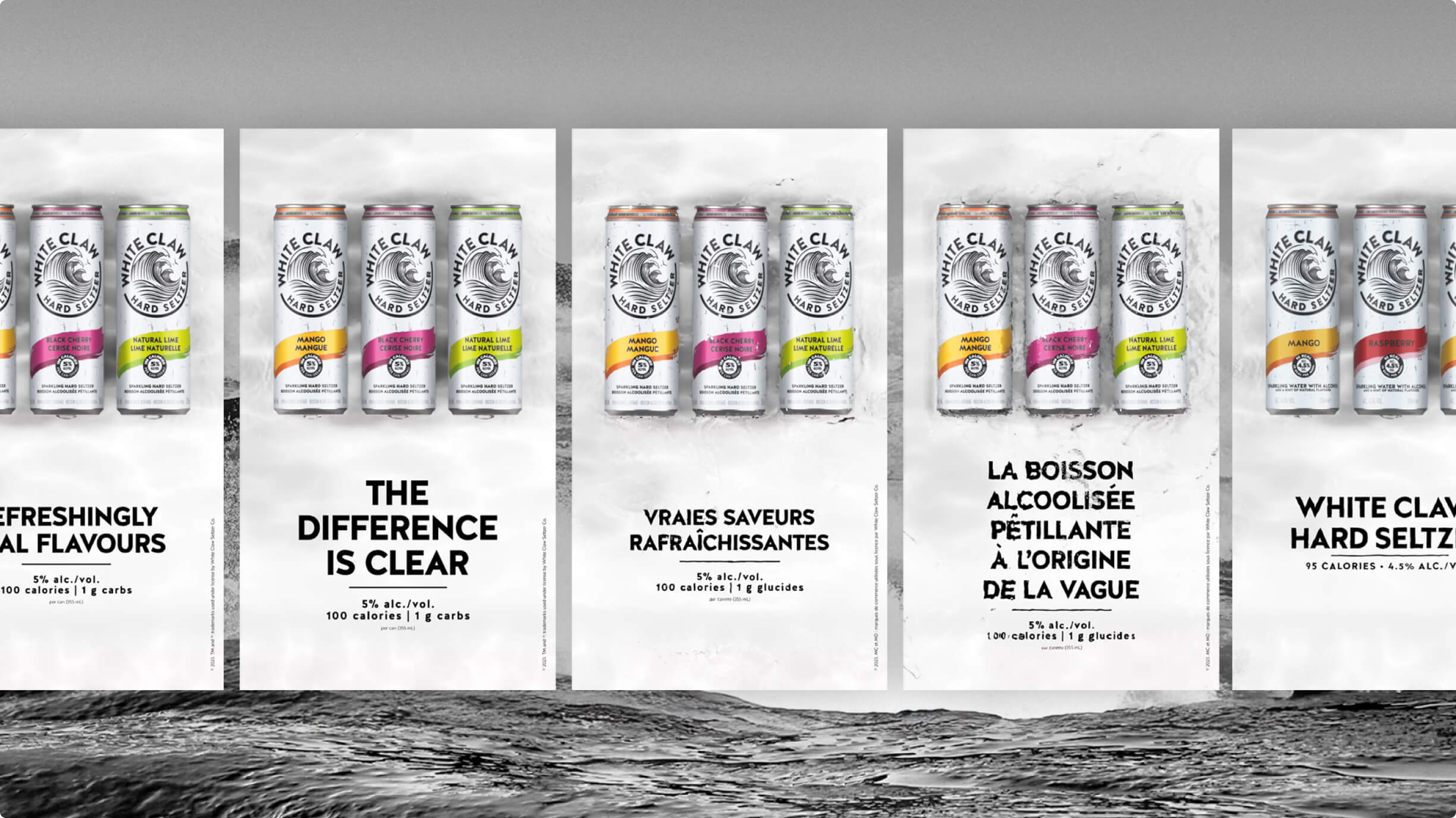 Screenshots of banners showing multiple translations 