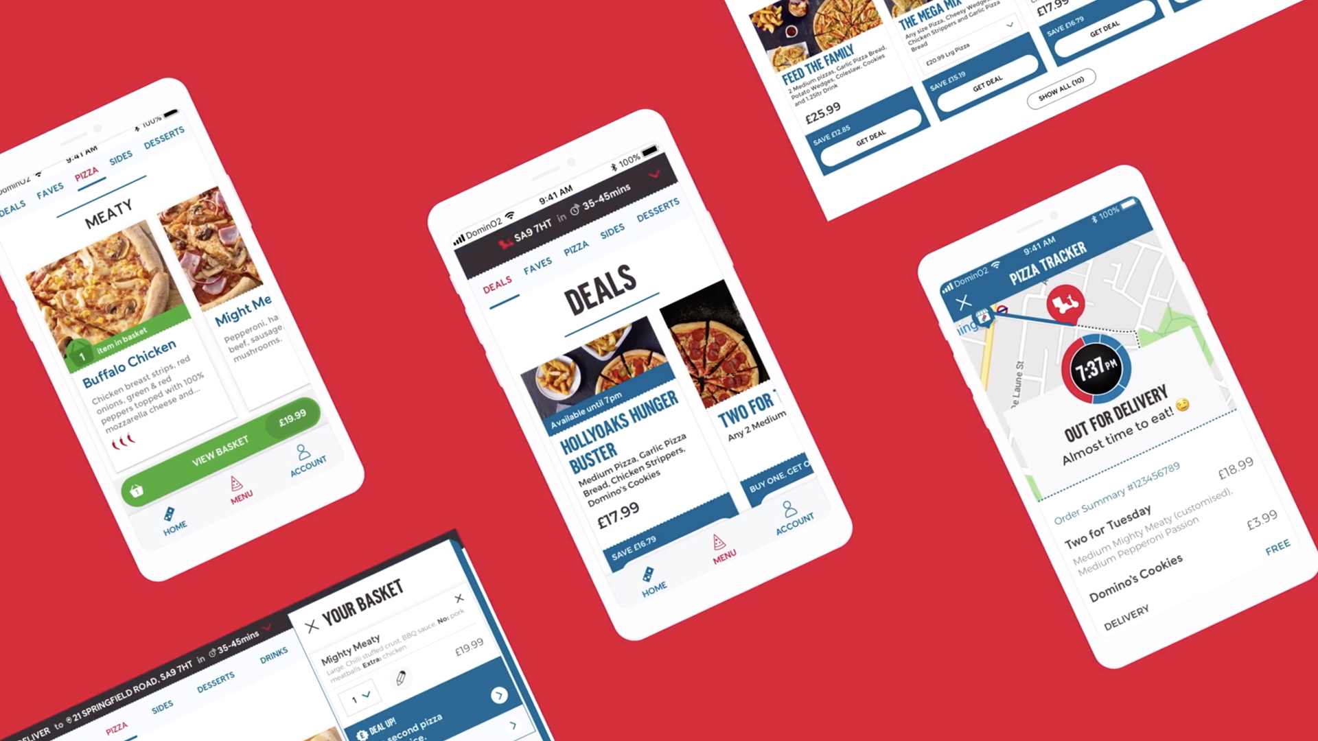 dominos UX UI header static