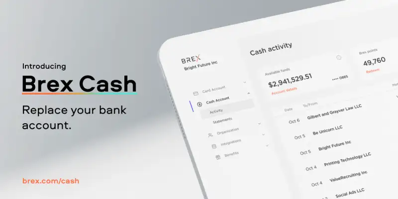 Introducing Brex Cash, replace your bank account