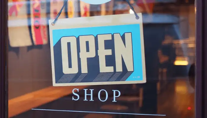 Image of an open shop sign