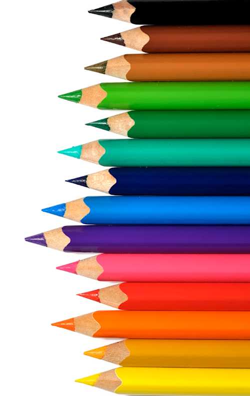 Coloured Crayons minus 90