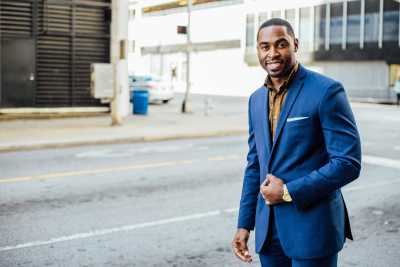 Smiling Man With Blue Suit