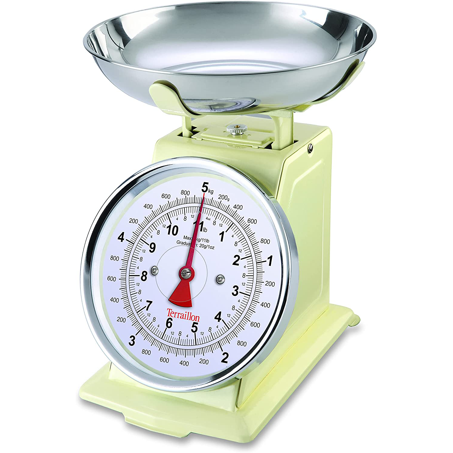 KitchenCraft Living Nostalgia Mechanical Kitchen Scales, 4 kg (8 lbs) -  French Grey
