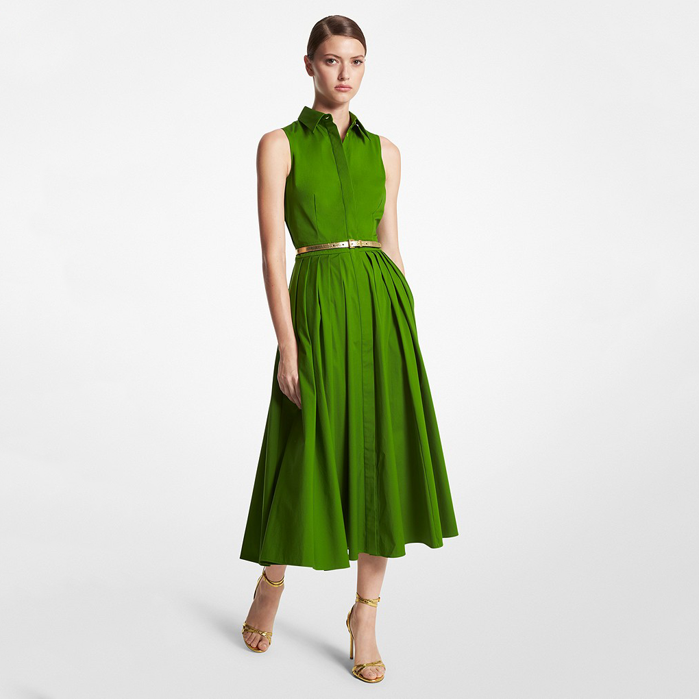 Michael kors deals shirt dress green