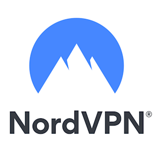 لوگوی nordvpn روی زمینه سفید