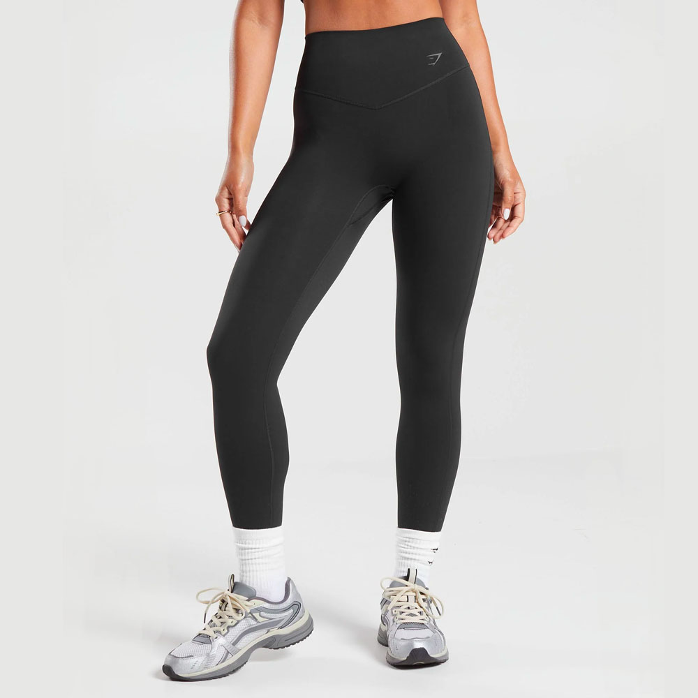 Nike One Luxe Women's Mid-Rise Tight Fit Micro Rib Leggings Black