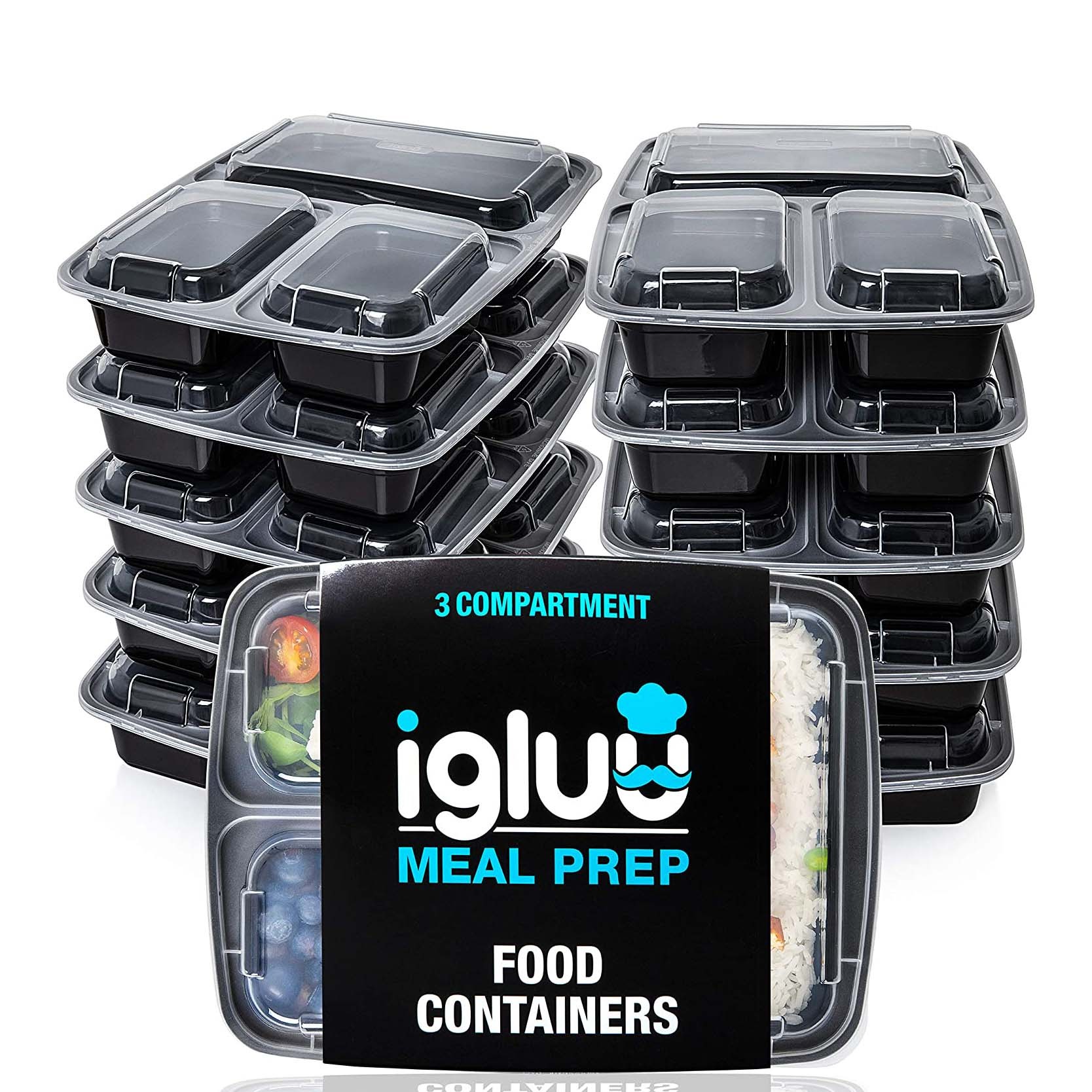 Glass Meal Prep Containers Round - 5 Pack, 25 oz – PrepNaturals