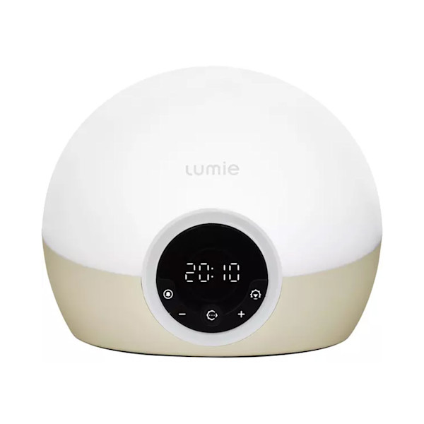 the Lumie Bodyclock Spark 100 reading '20:10'