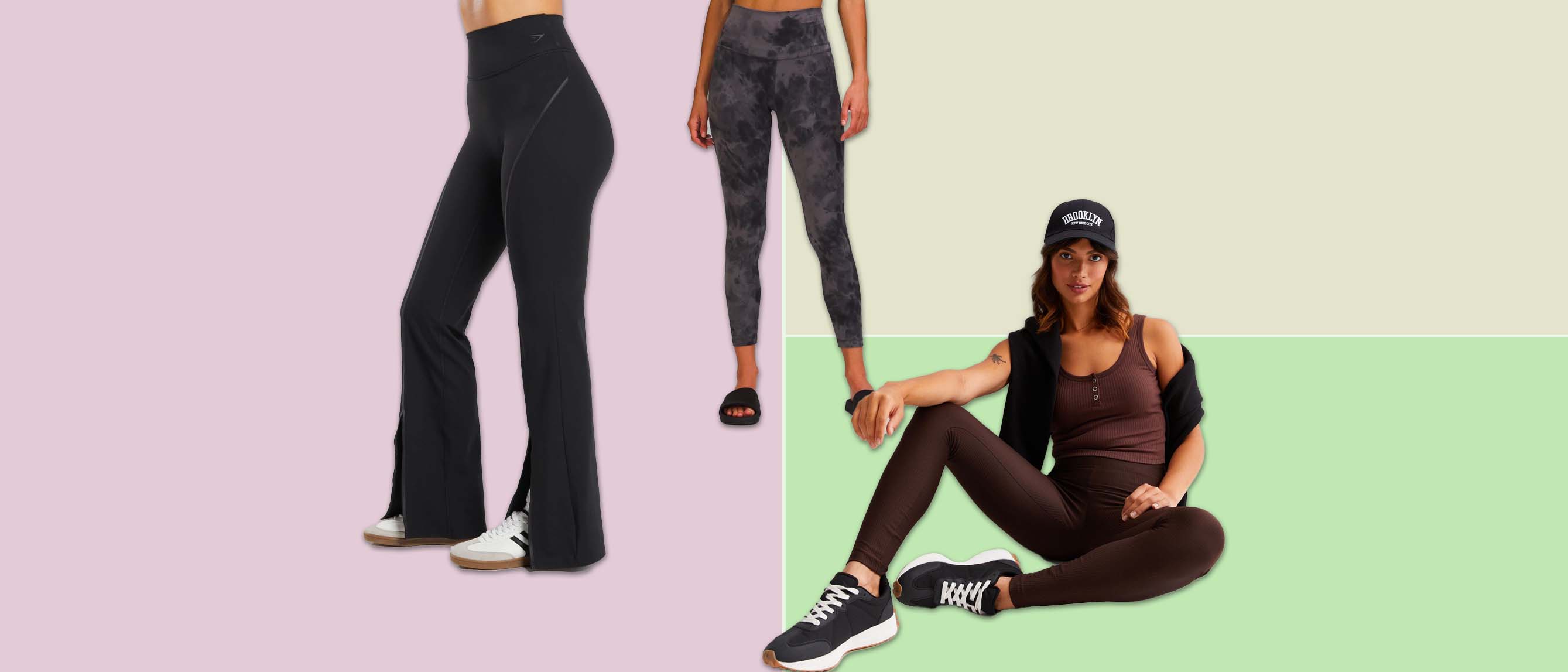Women's Super Soft Midi-rise Printed Leggings Black One Size Fits