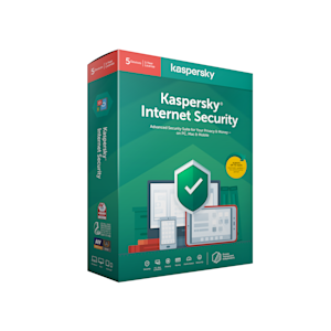 جعبه امنیت اینترنتی kapserky در پس زمینه سفید