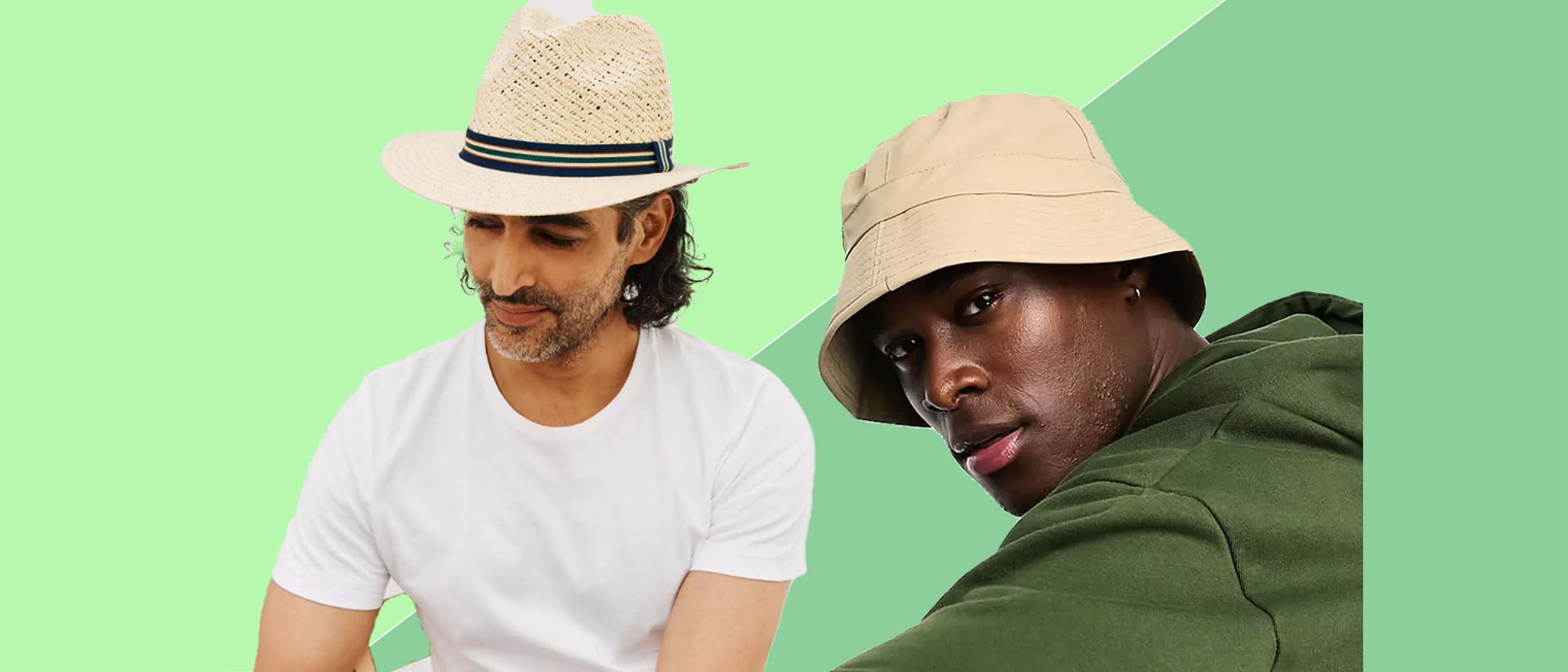 Mens Wide Brim Large Sun Hat Mens Fashionable Panama Bucket Style