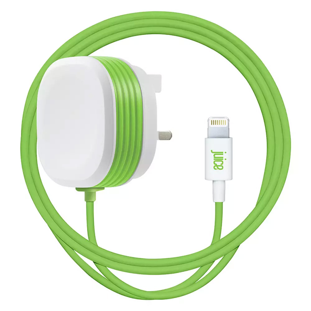 green wall charger lightning charging cable argos