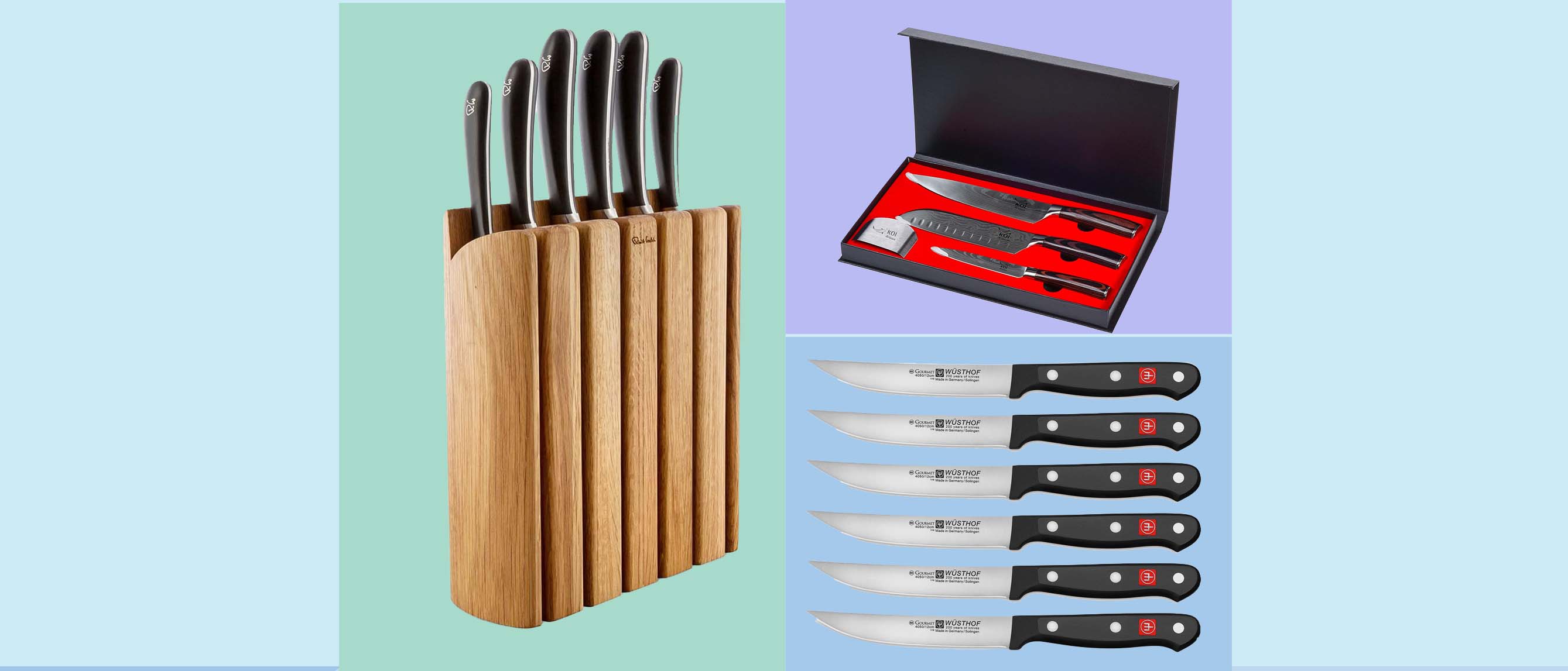 D.Perlla Steak Knives, Non Serrated Stainless Steel Sharp Steak Knife Set  of 8 with Gift Box