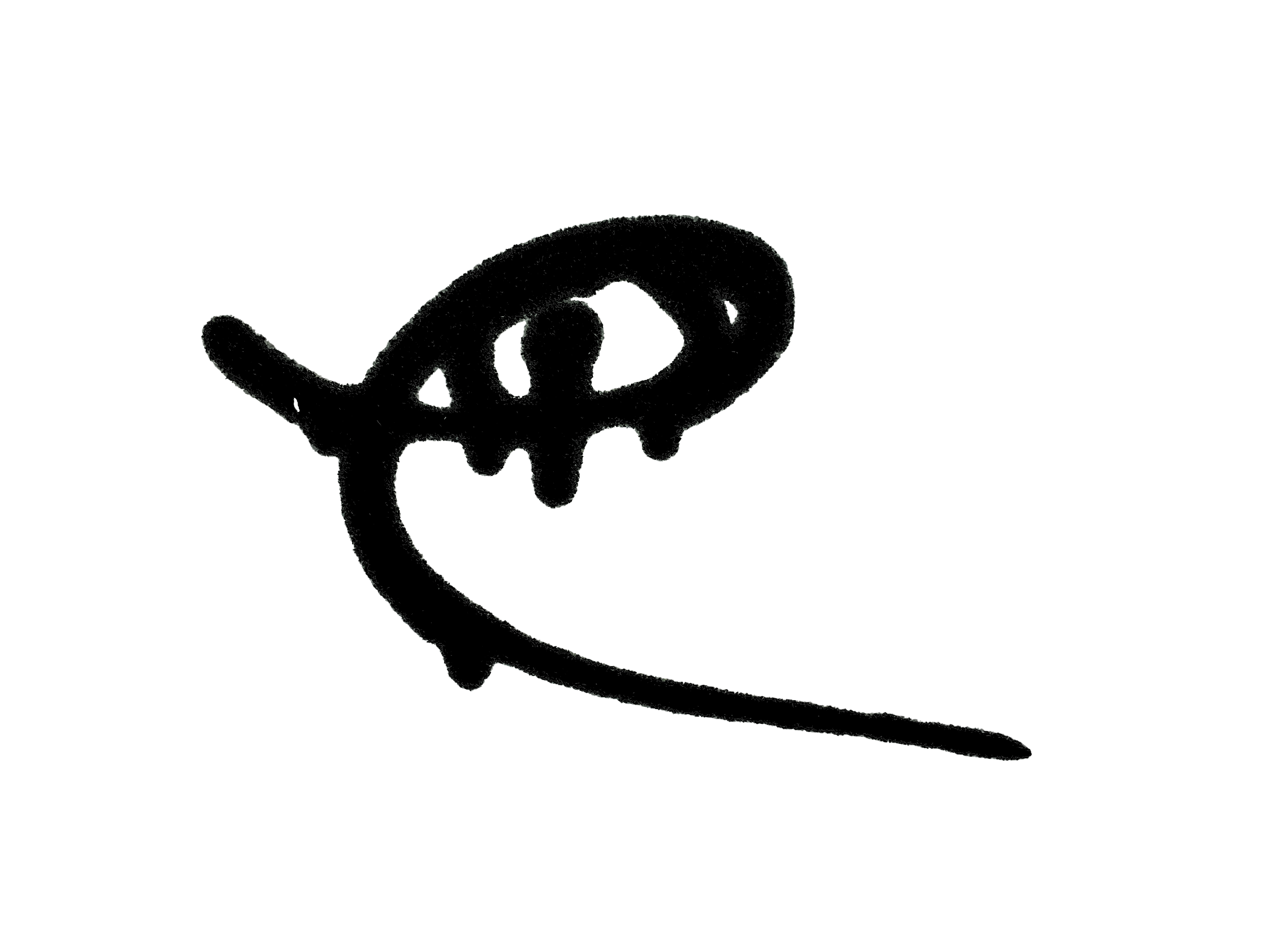 drawing of the letter e stylized like an eye