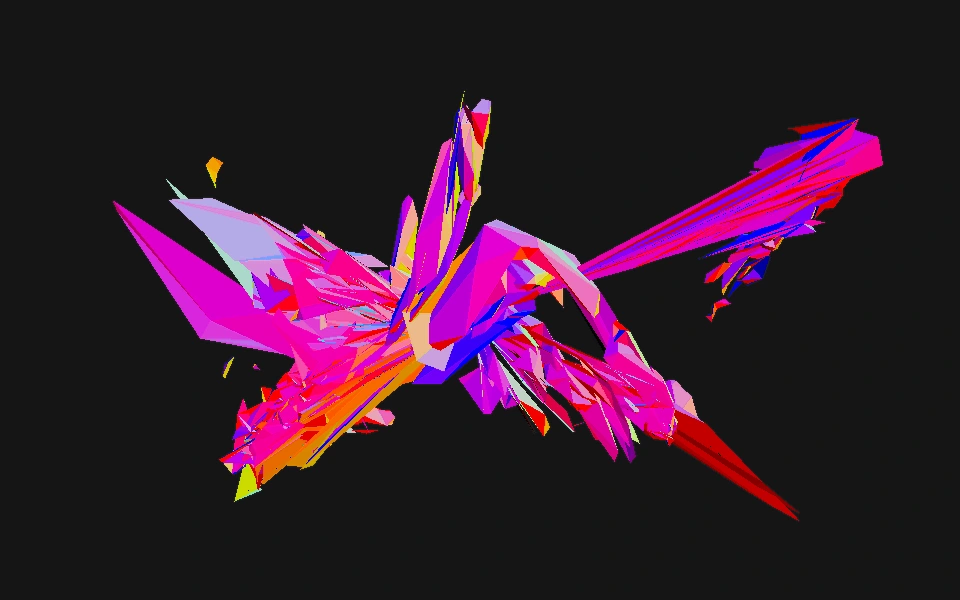 Low-res render of a piece in the "WebGPU Experiments 2" series.