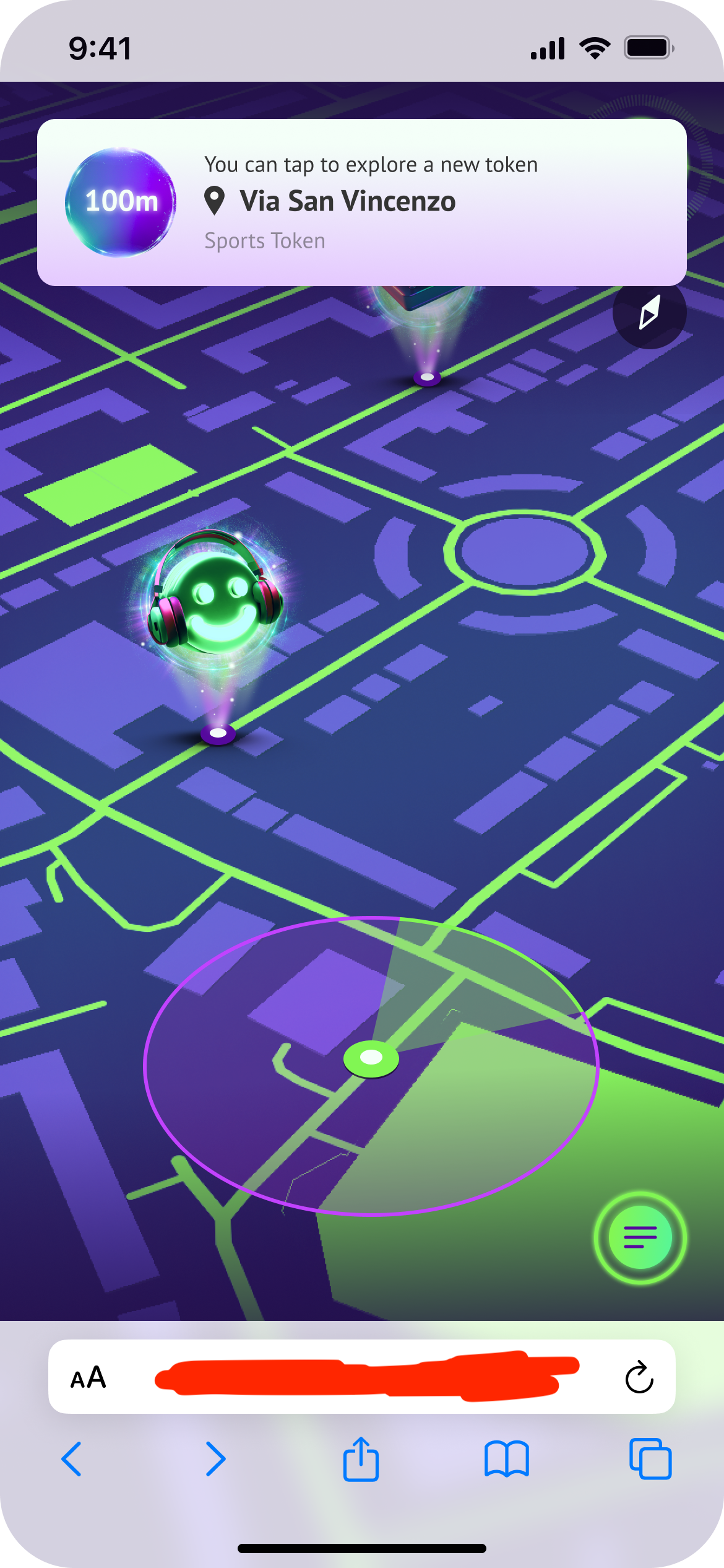 Screenshot of a scrapped project; it was a Pokémon Go-esque experience, which was very fun to build.