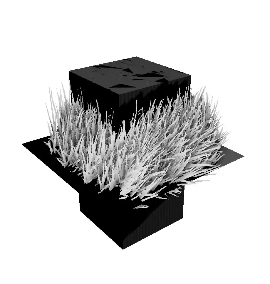 Artsy grass rendering w/ a ton of ambient occlusion
