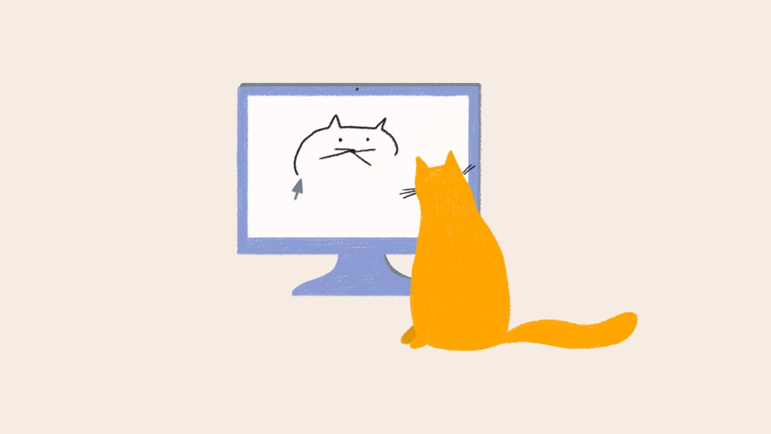 A cat staring at an ai-generated cat