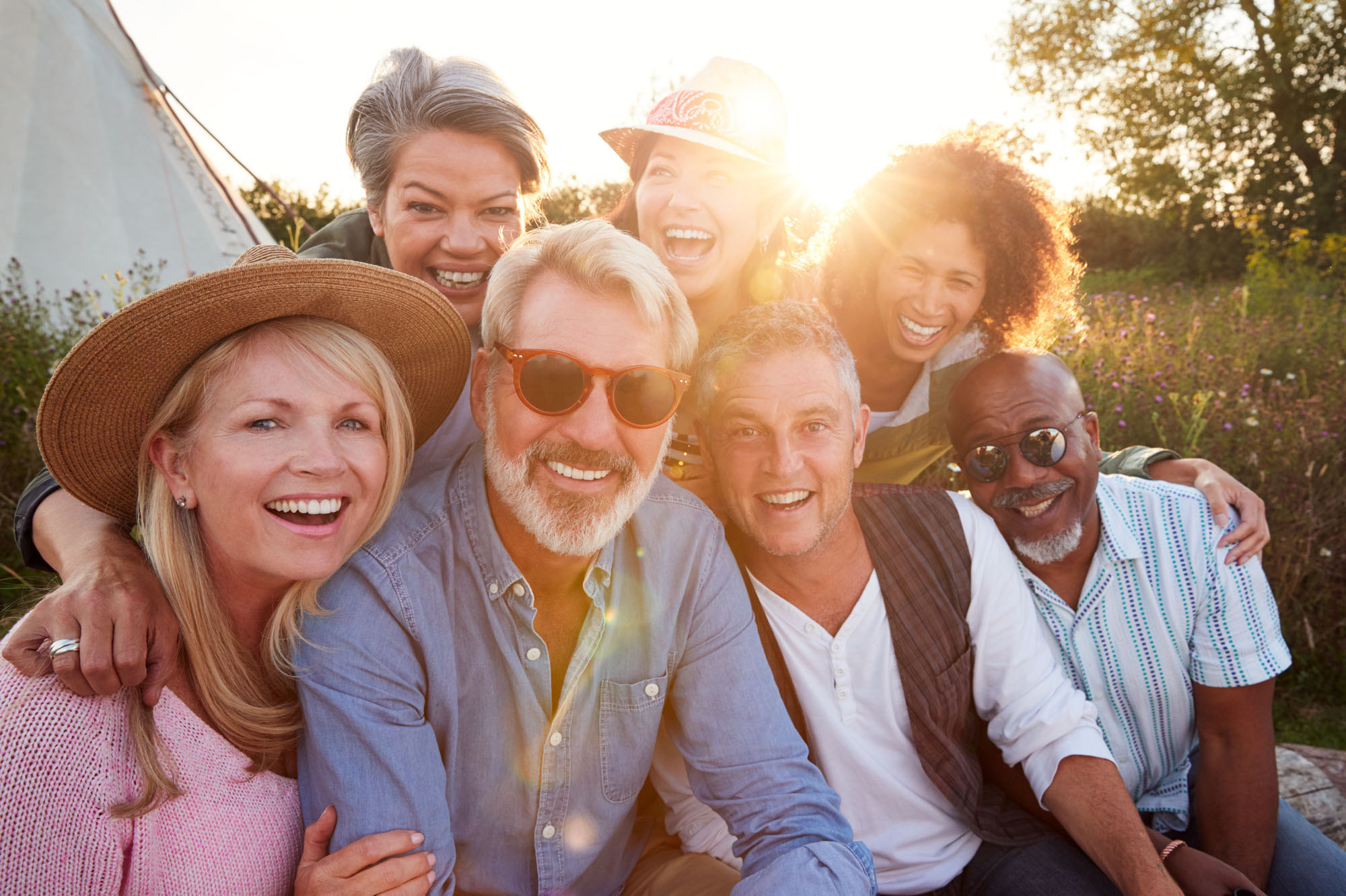 A group of people posing for a picture