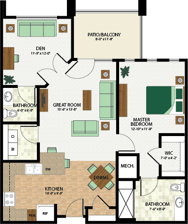 Elm Apartment floor plan