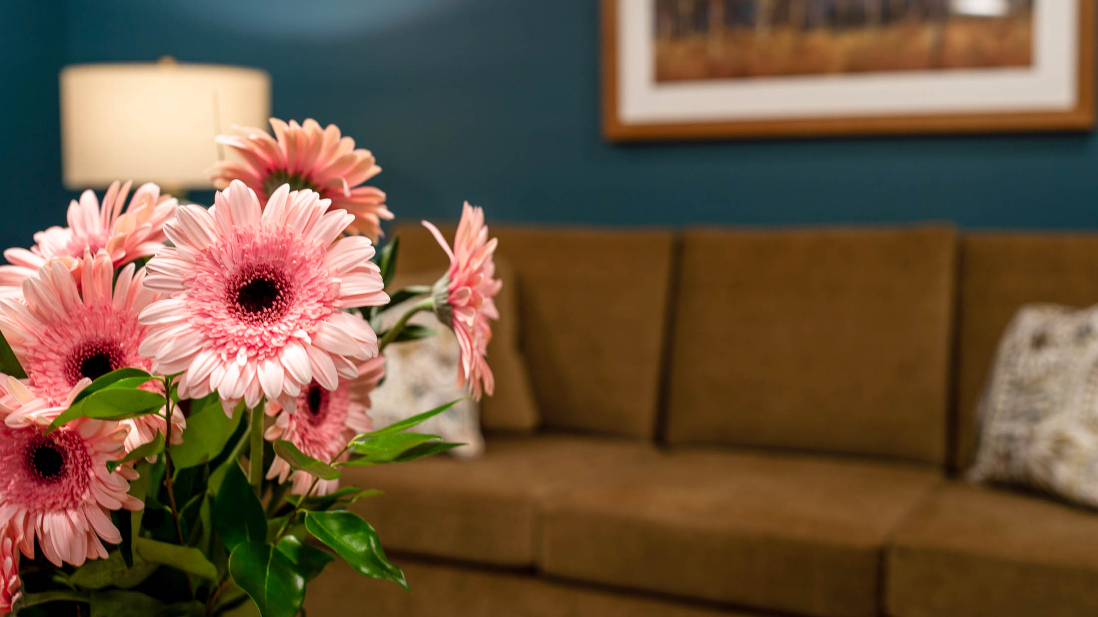 Flowers in a living room