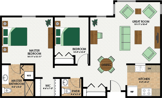 Maple apartment floor plan