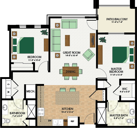 Oak Apartment Floor plan