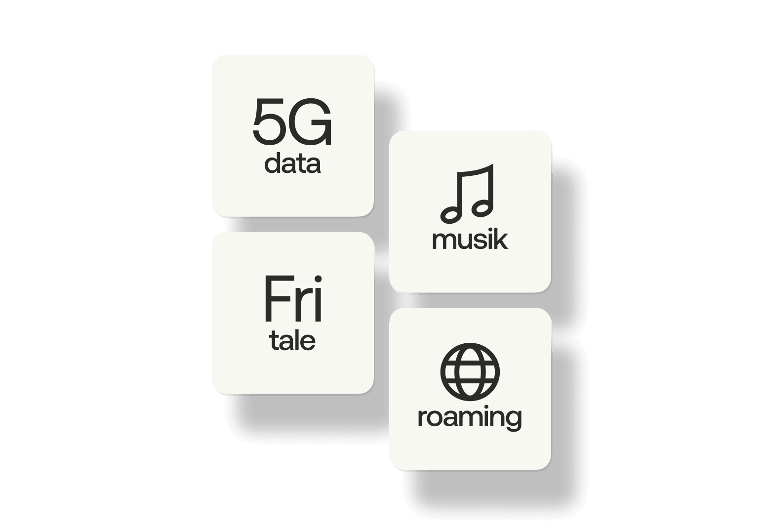 Fordele med dit YouSee mobilabonnement er 5G data, YouSee Musik, Fri tale og roaming