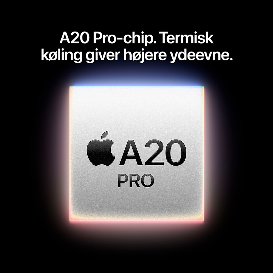 A20 Pro-chip. Termisk køling giver højere ydeevne.