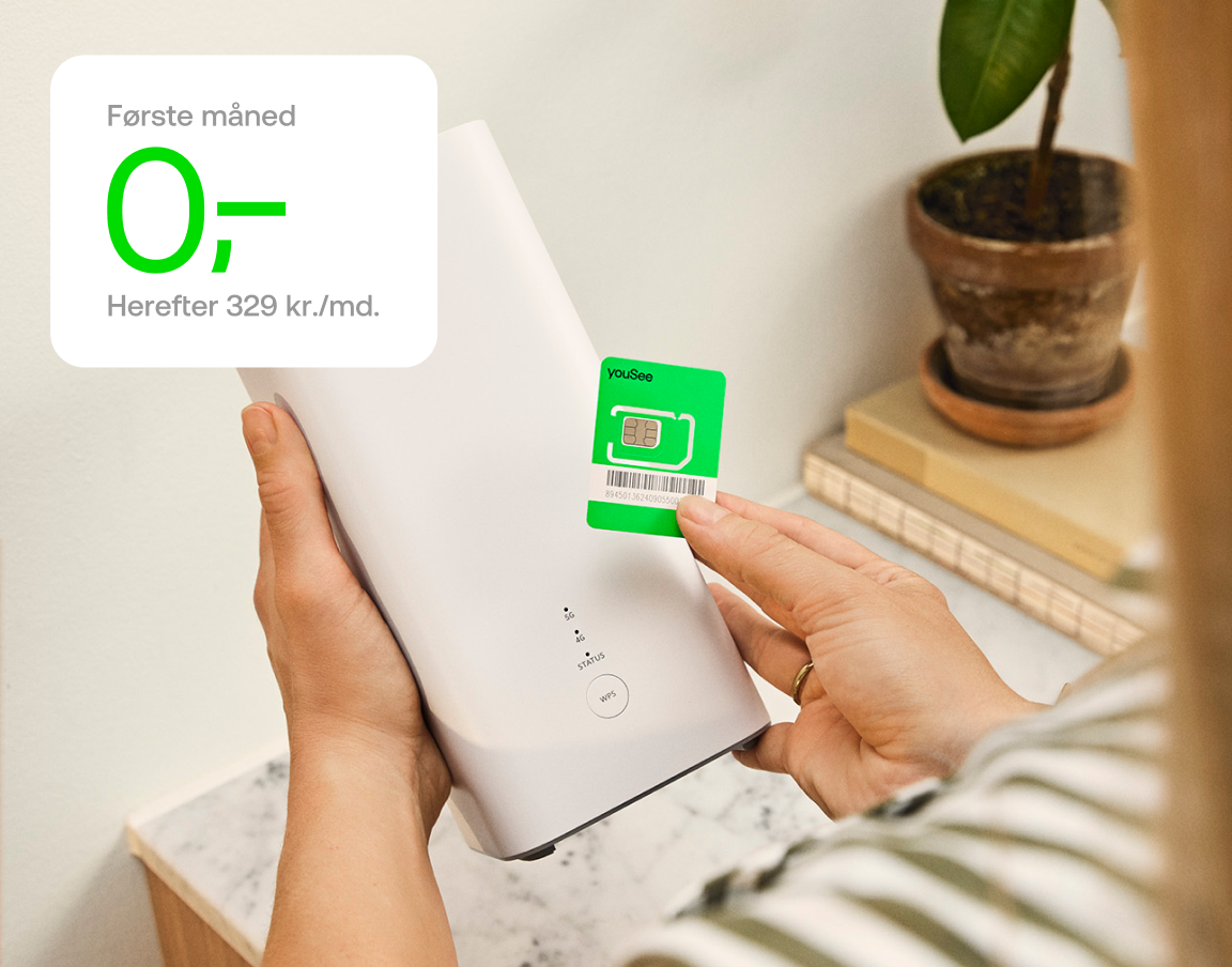 Første måned 0 kr., herefter 329 kr./md.