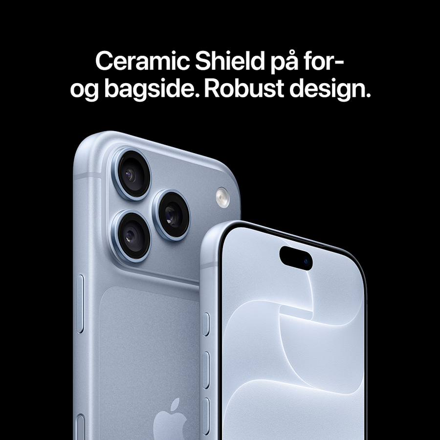Ceramic Shield på for- og bagside. Robust design.