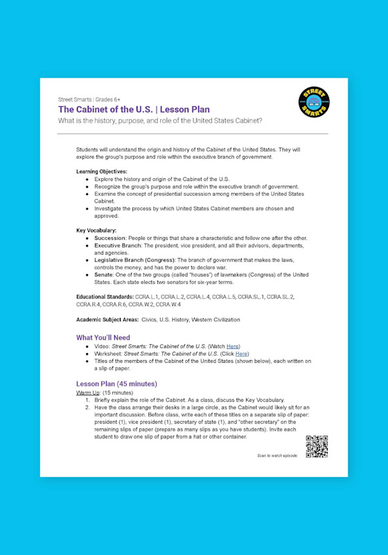 "Street Smarts The of the U.S." Lesson Plan PragerU