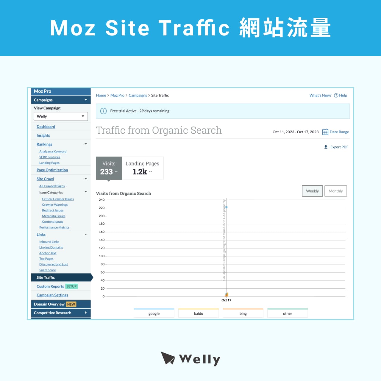 Moz Site Traffic網站流量
