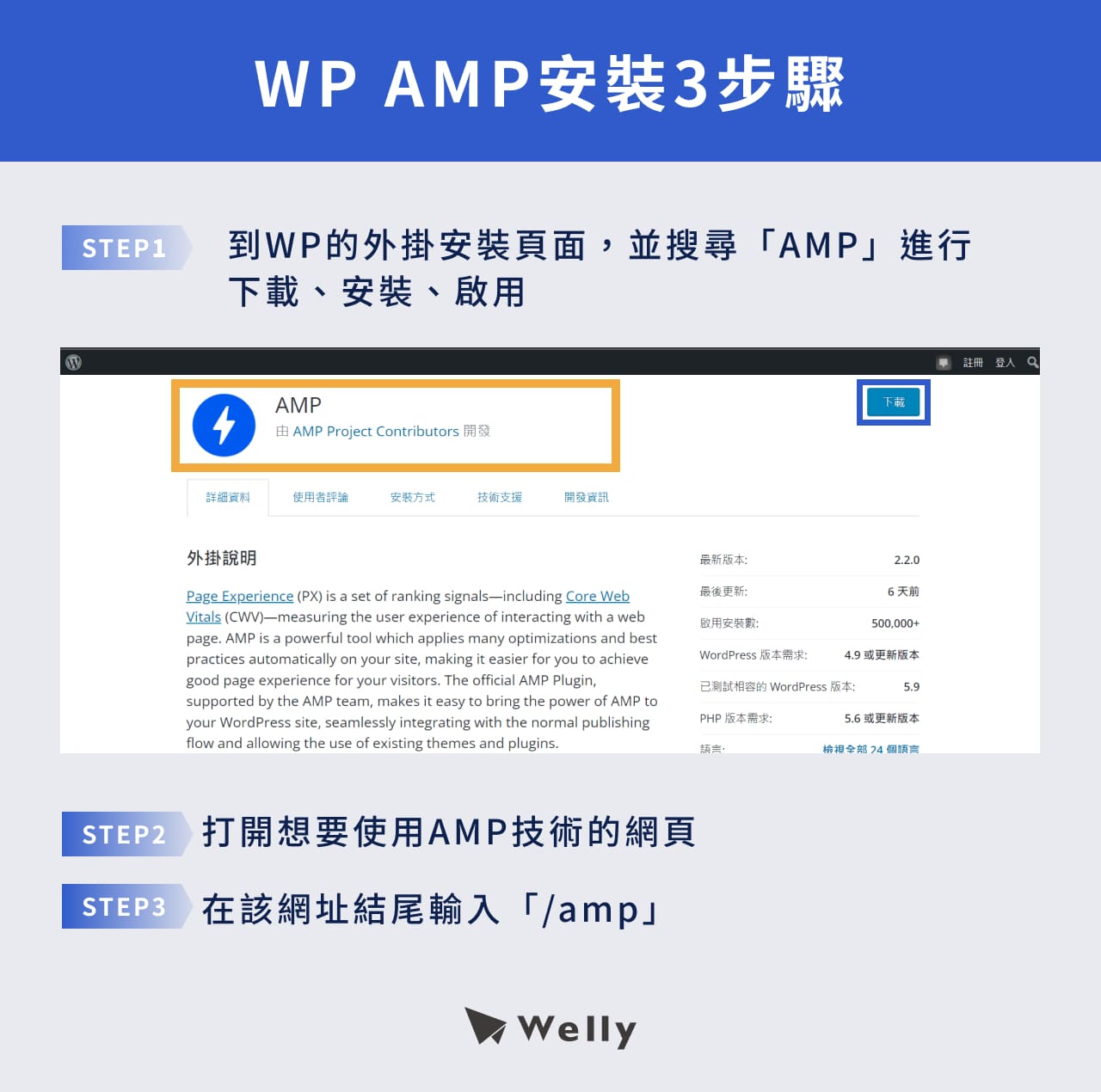AMP Wordpress安裝步驟