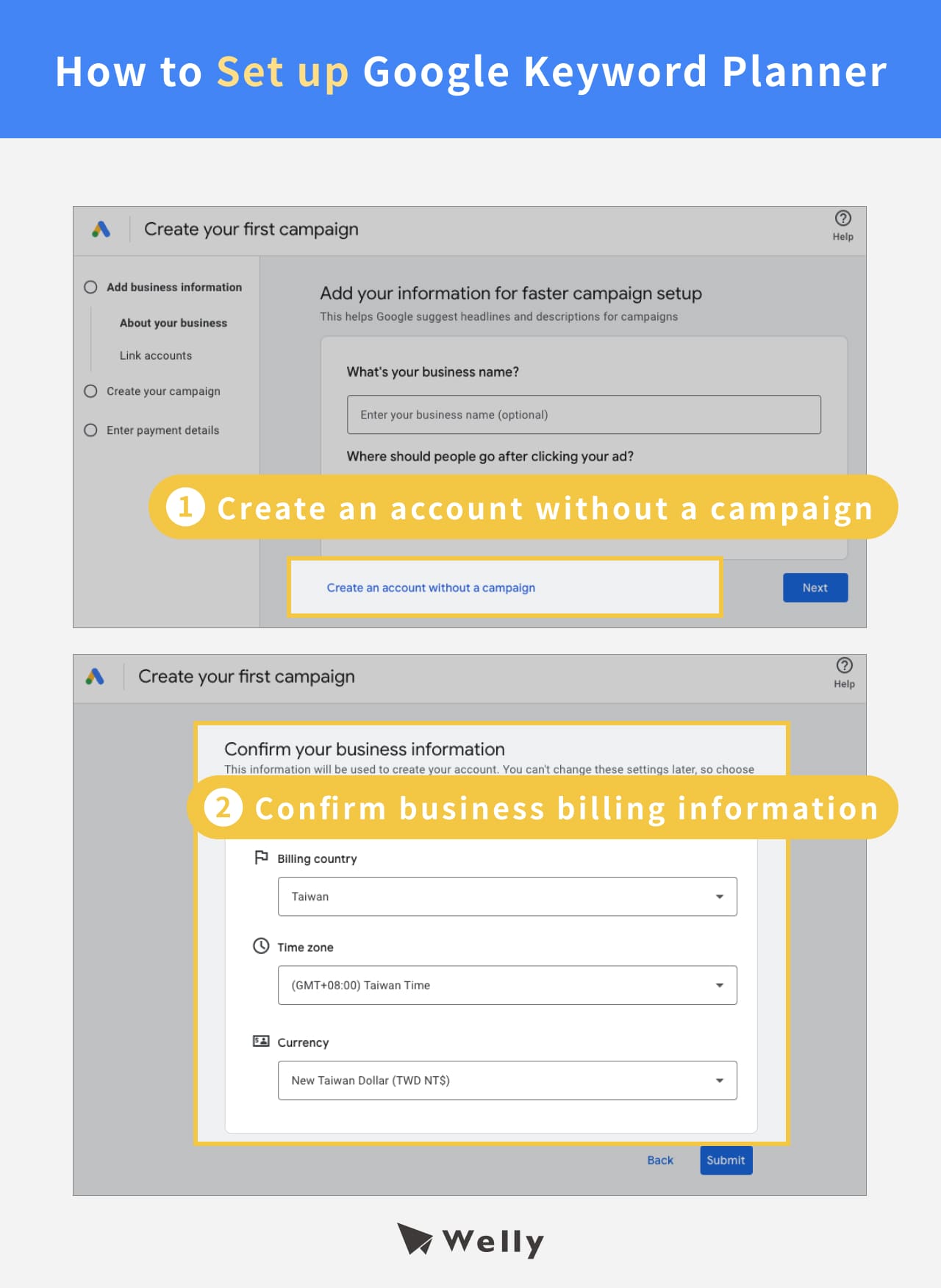 How to Set Up Google Keyword Planner