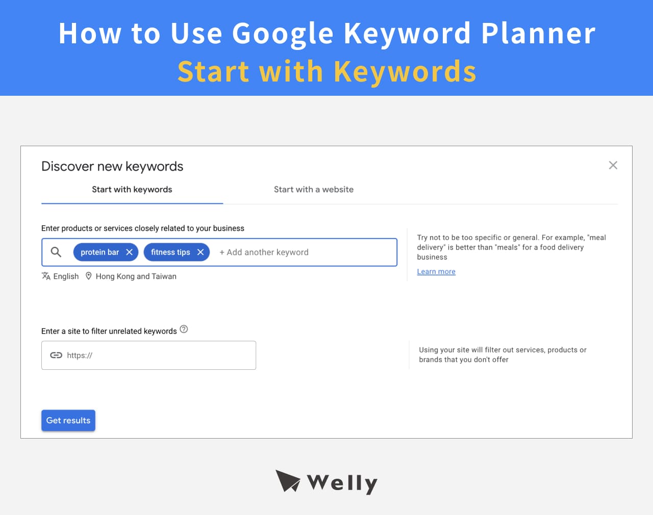 Start with Keywords