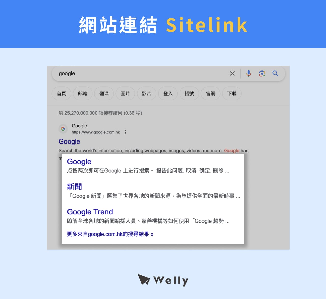 網站連結 Sitelink