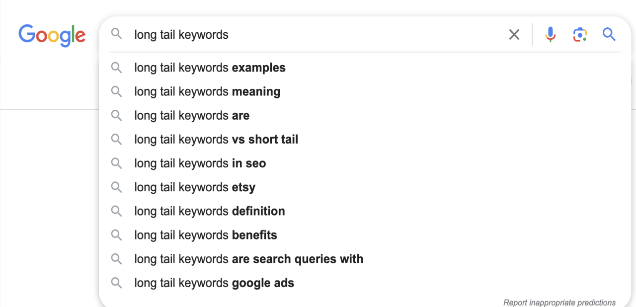 Google Autocomplete for Long-Tail Keywords