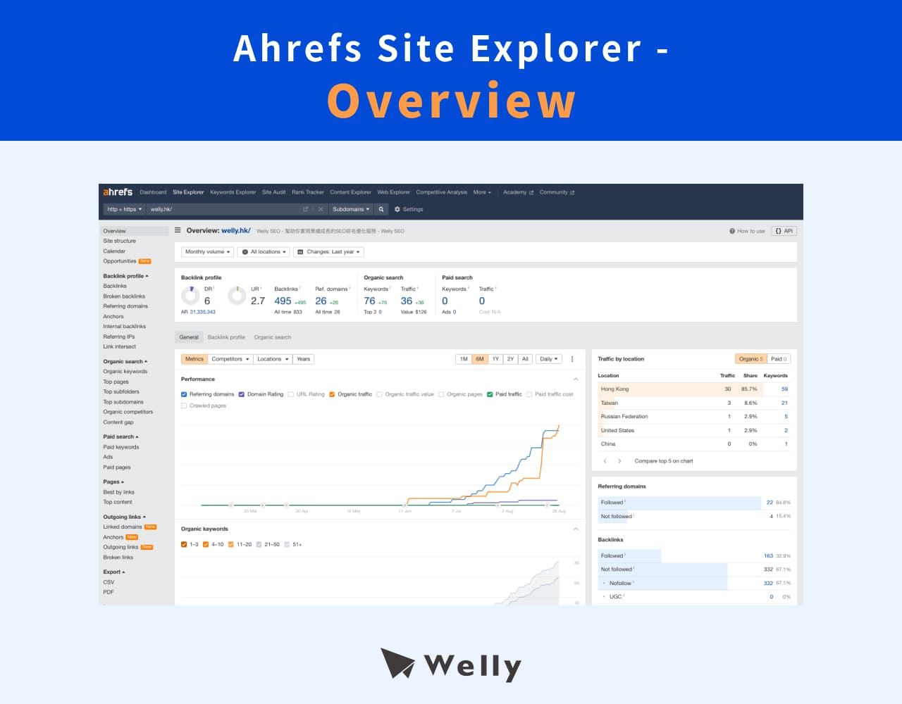 Ahrefs Site Explorer - Overview 網站概覽
