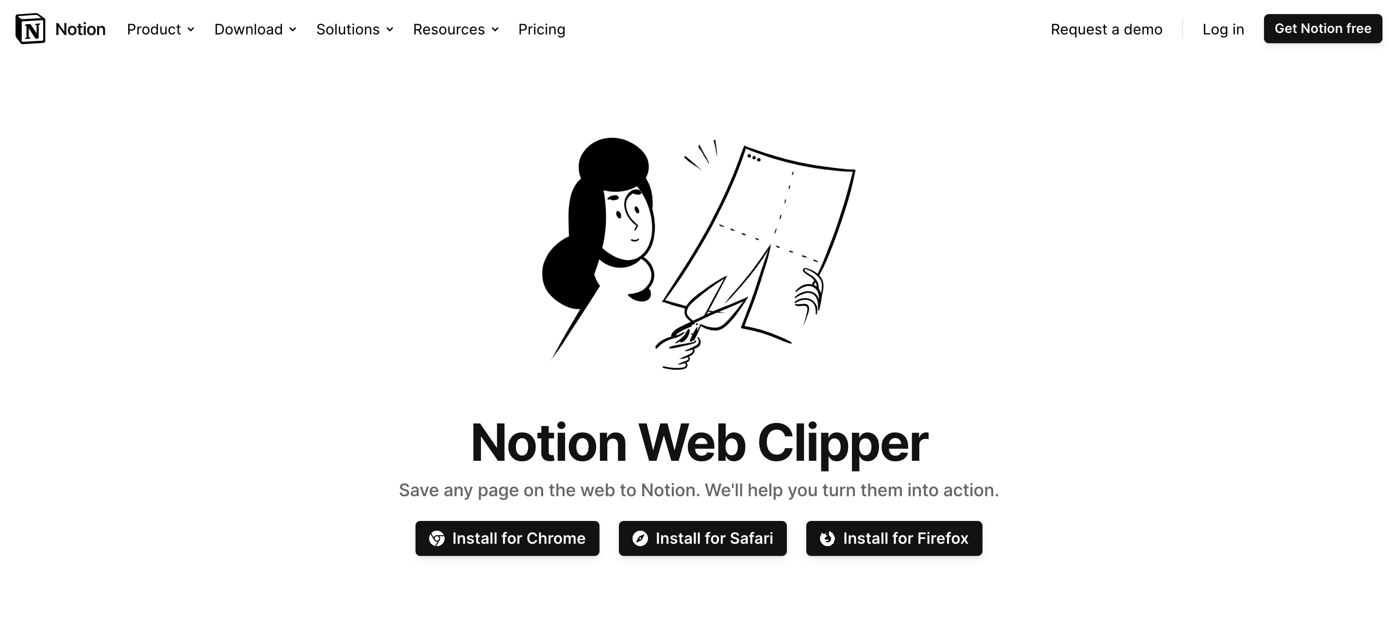 Notion 官網 Notion Web Clipper 頁面