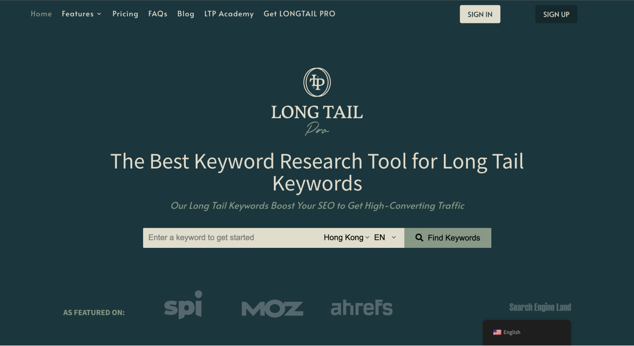 Long-Tail Keyword Tool: LongTailPro