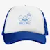 Casquette 5 panneaux unicolore Trucker bleu royal / blanc