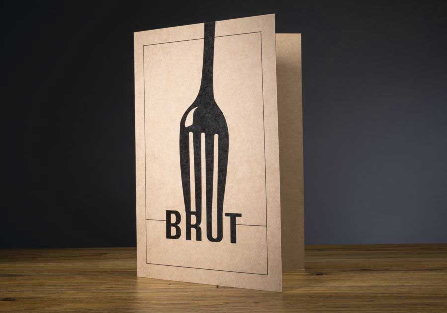 Menu dépliant 300g Kraft brun