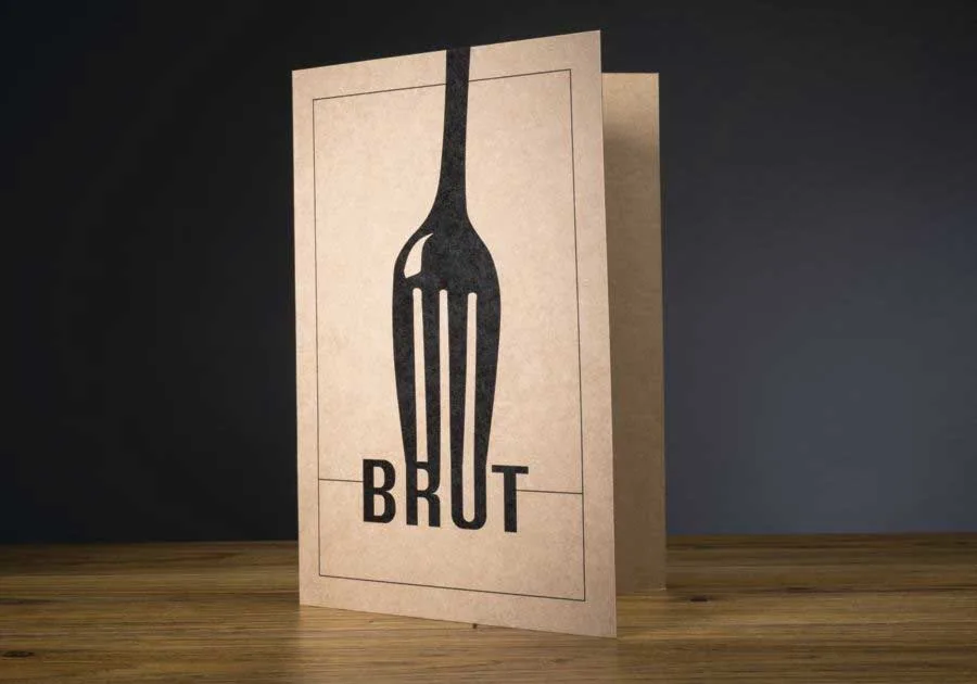 Menu dépliant 300g Kraft brun