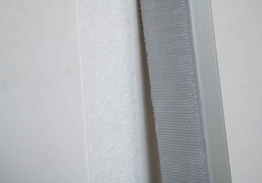 TPV de suelo con caballete de PVC con velcro en la parte trasera