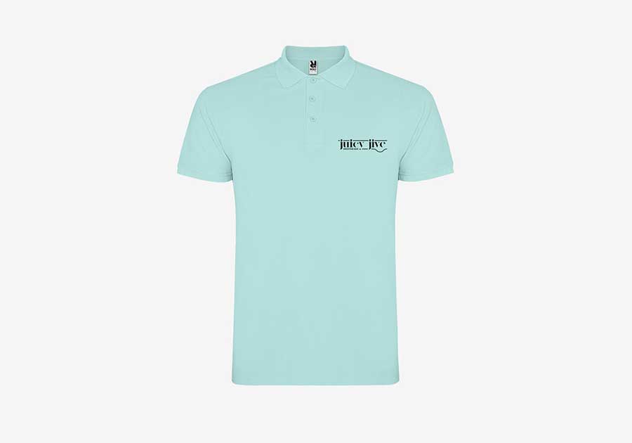 Polo-homme-manches-courtes-Star-menthe