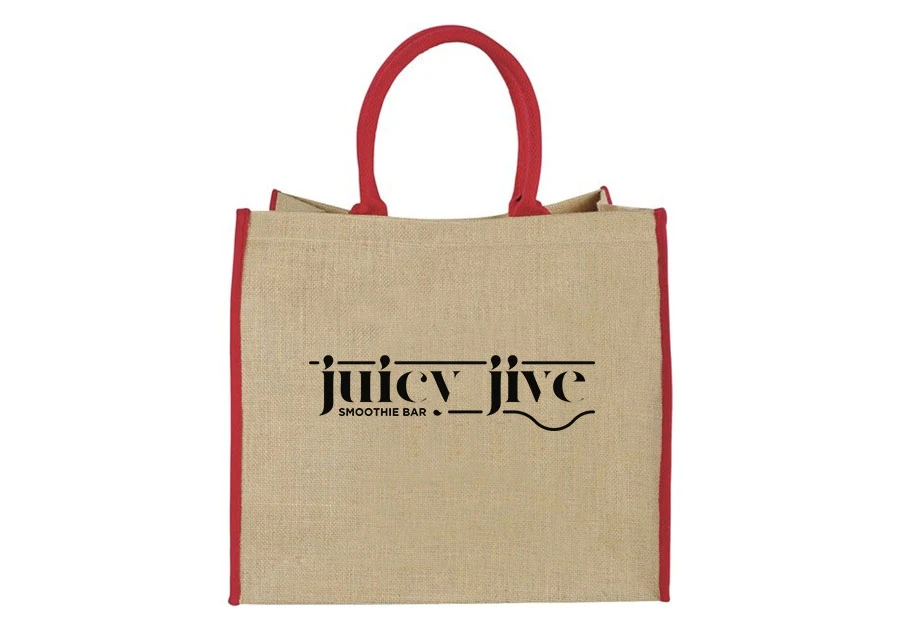 Grand sac fourre-tout en toile de jute Harry 25L Rouge
